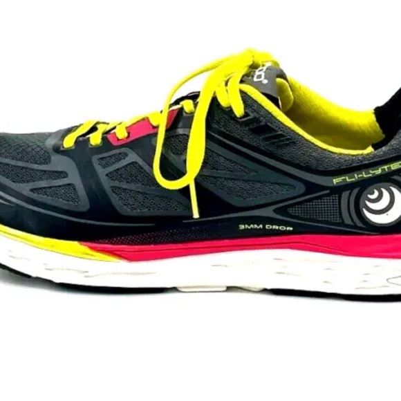 TOPO Athletic Womens Fli Lyte 2 Black Pink Yellow Running Shoes Sneakers Size 10 - Picture 9 of 16